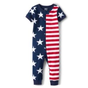 NWT Unisex Baby And Toddler Americana Snug Fit Cotton Pajamas, 12-18mo Size